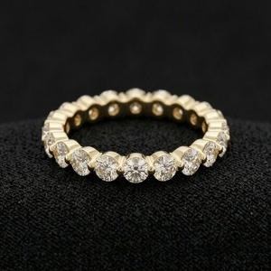 Elegante Anillo de Compromiso de Oro Sólido de 8K con Certificado IGI, Anillo de Boda Minimalista con Engaste de Diamantes para Mujer - Product Image 2