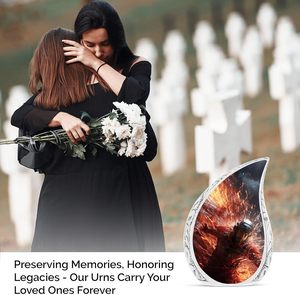 Urne funéraire en forme de goutte d'eau Aquatic Escape pour cendres humaines, souvenirs commémoratifs pour cendres, urnes de crémation - Product Image 3