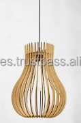 Modern Double Layer Bamboo Rattan Lamp <b>Shade</b> Indoor Apartment Home Decorative Ceiling <b>Lighting</b> Pendant <b>for</b> Nightstand Use - Product Image 4