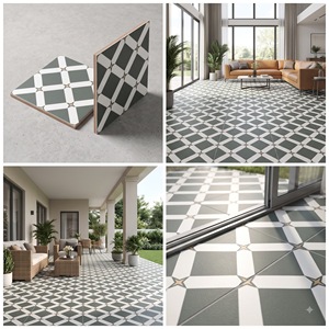 กระเบื้องปูพื้นพอร์ซเลนลายโมร็อกโก ขนาด 600x600 มม. หนา 20 มม. รุ่น 5508 ผิวด้าน ลายตกแต่ง สำหรับงานตกแต่งภายในและโครงการโรงแรม - Product Image 4