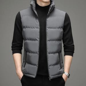 Chaqueta de chaleco para hombre 2024, chaqueta cálida sin mangas para otoño e invierno, chaleco informal con cuello levantado, chaleco deportivo de alta calidad para hombre - Product Image 3