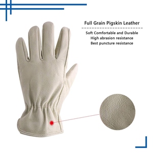 Best Performance Reinforced Cowhide Grain Leather Safety <b>Gloves</b> Abrasion Resistant Personal Protective for <b>Drivers</b> for - Product Image 5