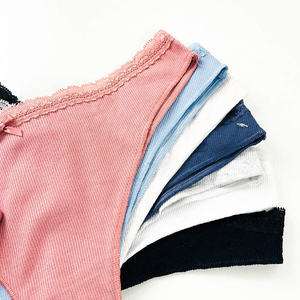 กางเกงในสตรี ผ้าฝ้ายริบบิ้น แต่งลูกไม้ ขายส่งจากโรงงานโดยตรง รับผลิตแบบ OEM - Product Image 6