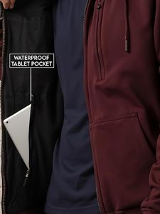 เสื้อฮู้ดดี้ผู้ชายกันน้ำ ผลิตจากวัสดุรักษ์โลก ให้ความสบายระดับพรีเมียม คุณภาพสูง - Product Image 2