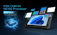 Tablet PC Industrial Resistente con Windows 11, 12.2 Pulgadas, IP65 Impermeable, Intel, 8GB, 4G/BT/WiFi/GPS, Escáner de Código de Barras, RJ45, RS232, NFC