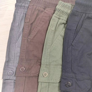 Shorts décontractés pour garçons, taille mi-haute élastique, 100 % coton, 4 poches, avec motif imprimé intégral, écologiques et respirants - Product Image 6