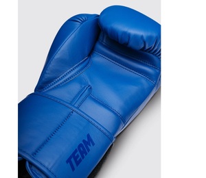 Guantes de Boxeo Fly Superloop Pro X2 Azules al por Mayor, Cuero Genuino de Vaca, Correa de Muñeca Ajustable, Cierre de Gancho y Bucle Elástico - Product Image 6