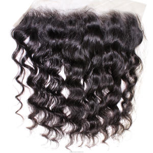 Encaje frontal transparente de alta calidad 13x4 de 12 a 20 pulgadas, cabello humano de Vietnam con ondas profundas y naturales, atado a mano. - Product Image 3