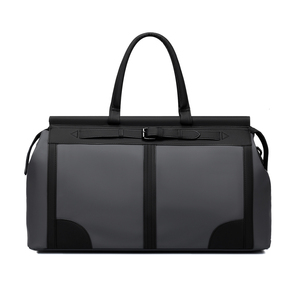 Bolsa de Viaje de Piel Sintética Gris Oscuro, Resistente al Agua, Bolsa de Fin de Semana para Gimnasio - Product Image 5