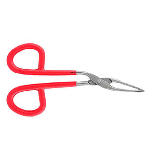 Moldeador de cejas para el cuidado de las cejas del vello facial Uso de maquillaje Pinzas Rojas Juego de tijera Punta recta portátil en forma de tijera - Product Image 3