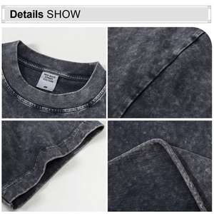 Camisetas Cortas de Algodón Personalizadas de Alta Calidad, Estilo Vintage, Lavado Ácido, Cuello Redondo, Tipo Baby Tee - Product Image 5