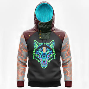 Sudadera con Capucha Digital Circuitry Path para Hombre, Diseño Gráfico Neón, Sublimada de Alta Definición, Estilo Tecnológico, con Bolsillos - Product Image 5