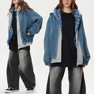 <b>Denim</b> Hood Jackets Women Tops Autumn Wash Long Sleeve Vintage Casual Jean Jacket Bomber <b>Denim</b> <b>Coat</b> Ladies Outerwear - Product Image 5