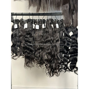 Vente en gros de cheveux vierges Remy cambodgiens indiens non transformés vietnamiens, faisceaux alignés de cuticules, styles de vagues lâches profondes - Product Image 3