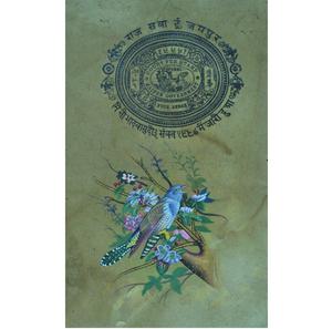 Arte decorativo pintado a mano con papel de sellos vintage y diseño artístico contemporáneo - Product Image 4