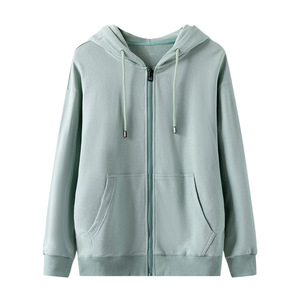Custom logo 300gsm Zipper Hooded Pocket <b>Cardigan</b> Sweatshirt <b>Spring</b> and Autumn Premium Hoodie Casual Hoodies <b>Spring</b> Hoodies - Product Image 1
