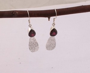 Pendientes de Granate Rojo Natural, Plata de Ley 925, Fabricante de Joyería, Venta al por Mayor, Pendientes de Piedras Preciosas Rojo Intenso para Mujer, Joyería Fina - Product Image 6