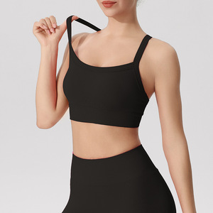 Soutien-gorge de sport sans couture à dos croisé, léger, réglable, à maintien élevé, respirant, grande taille, idéal pour la gym, l'exercice et le yoga - Meilleures ventes - Product Image 4