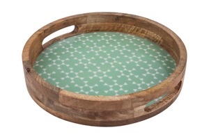 Plateau de service en bois poli haut de gamme, bol à dessert sur pieds, style américain, pour fêtes, maison, restaurant, facile à nettoyer - Product Image 3