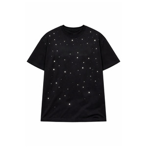 Custom Summer All Over Scattered <b>Star</b> Rhinestone Cotton Boxy Tee Men <b>Design</b> Graphic Casual Streetwear Shirt - Product Image 5
