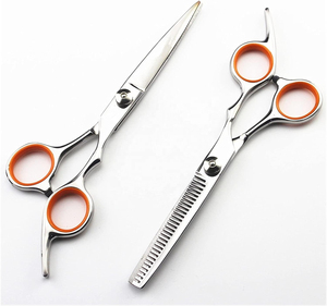 Professional Sharp Stainless Steel Barber <b>Shears</b> Set Right-Handed Straight Hairdressing Scissors Kit Steel <b>Handle</b> Lightweight - Product Image 3