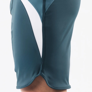 Shorts de bain athlétiques pour hommes, bleu sarcelle et blanc, à séchage rapide, avec cordon de serrage, pour la plage et les sports nautiques - Product Image 6