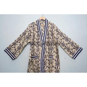 Bata Kimono de Algodón 100% para Mujer, Talla Única, con Forro y Tira Frontal, Elegante y Romántica, Ropa de Dormir - Product Image 2