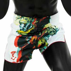 Pantalones cortos de boxeo con diseño ergonómico para resistencia, que ayudan a los luchadores a mantenerse en forma y listos para el combate contra oponentes. - Product Image 4