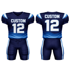American football uniform set full gear youth and adult padded jersey pants helmet gloves <b>socks</b> custom team colors - Product Image 2