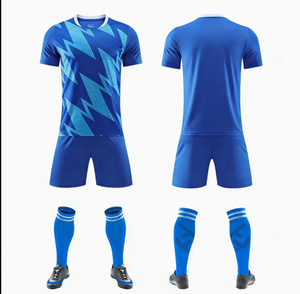 Men's Soccer Jersey Set Striped Sublimated Short Sleeve Moisture Wicking <b>Athletic</b> Fit All Seasons - Product Image 3