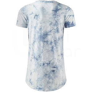 Camiseta de manga corta con cuello redondo y estampado tie-dye para hombre, informal, de punto, corte regular. - Product Image 2