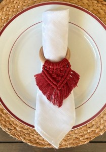 Porta servilletas de macramé, Anillo para servilletas de macramé, Decoración de mesa, Accesorios de mesa, Regalo hecho a mano - Product Image 2