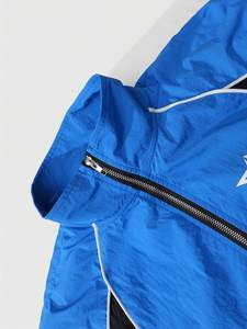 Men’s 2pcs Vintage Tracksuit Set Blue <b>Black</b> Color Block Stand Collar Jacket Pants Sports Casual Gym Wear - Product Image 2