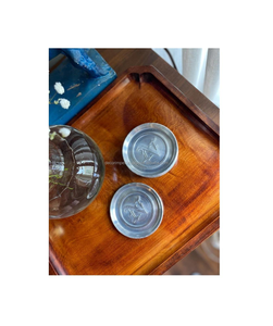 Aluminum Stone <b>Coaster</b> <b>Holder</b> Aluminum <b>Set</b> Metal <b>Coaster</b> and Kitchenware and Restaurants - Product Image 2