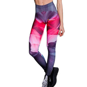 HUSKY Women's Ribbed Sports <b>Bra</b> & Leggings Set <b>Blue</b> Seamless Fitness Wear Breathable Racerback Scoop Neck Medium Support - Product Image 3