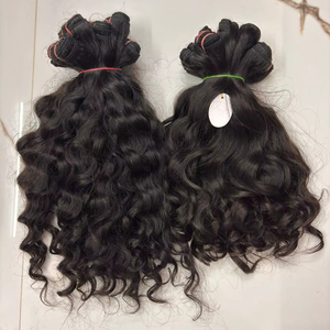 มัดผมอินเดียแบบชาวพม่าผมหยิกแบบดิบพรีเมียมผมมนุษย์สีดำธรรมชาติ - Product Image 1