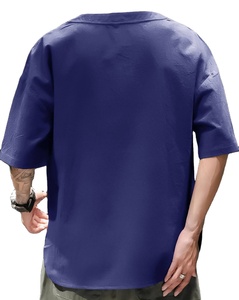 Nueva camiseta de primera calidad 100% algodón cómoda para hombre, corte holgado, logotipo personalizado serigrafiado, estilo urbano, camiseta para hombre 2026 - Product Image 2