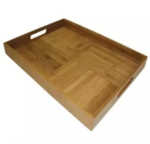 Plateau de service rectangulaire en bois, design minimaliste, couleur unie, durable, pour la salle à manger et les cafés, plateau polyvalent - Product Image 1
