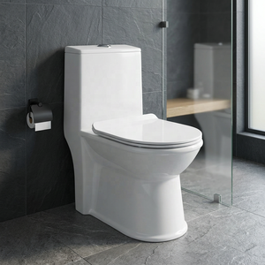 Inodoro de cerámica de una pieza, moderno y de lujo, con sistema de doble descarga para proyectos residenciales y hoteleros en África. - Product Image 3
