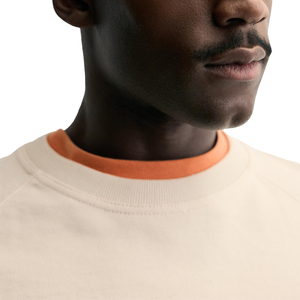 Suéter de Cuello Redondo Color Crema para Hombre, Corte Regular, Color Sólido, Tejido de Punto, 100% Algodón, Ropa Casual de Otoño - Product Image 5