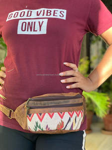 New Arrival Stylish Jacquard Kilim Leather Hip Pocket <b>Belt</b> Designer Hot Selling Fanny Pack with Multi-Uses <b>Pouch</b> <b>Belts</b> - Product Image 3