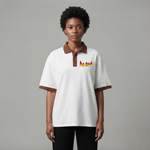 Polos de mujer de alta calidad, transpirables, de secado rápido, tejidos en 100% algodón, para uso casual, con logo impreso personalizado, estilo streetwear. - Product Image 1