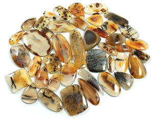 Lot en gros de cabochons d'agate naturelle du Montana, pierres précieuses polies en vrac, assortiment pour la fabrication de bijoux - Product Image 3