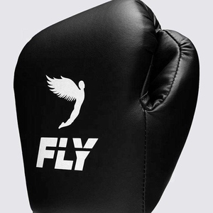ถุงมือชกมวยสำหรับฝึกซ้อม รุ่น Professional Pro Fighting Fly สีดำขาว หนังวัวแท้ สายรัดข้อมือปรับได้ รุ่น AI-BG-508 - Product Image 6