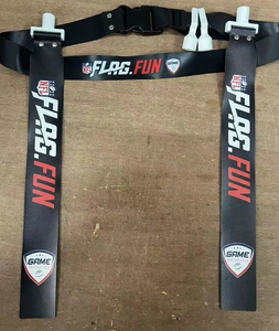 Ensemble de ceintures de drapeaux de football imprimés numériquement, ajustables pour adultes, pour l'entraînement de football, avec personnalisation de l'image de l'équipe, design Clovix Sports - Product Image 4