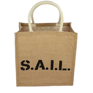 Sacs fourre-tout promotionnels en jute en gros avec fermeture éclair, style tendance, imprimés en vrac, couleurs et motifs magnifiques, fabriqués au Bangladesh - Product Image 4