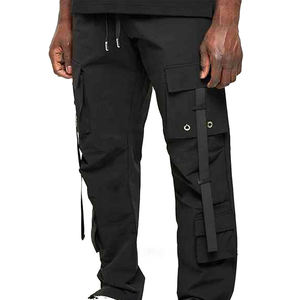 Pantalon cargo homme décontracté style streetwear respirant avec poches fonctionnelles, vêtement décontracté léger pour l'extérieur - Product Image 1