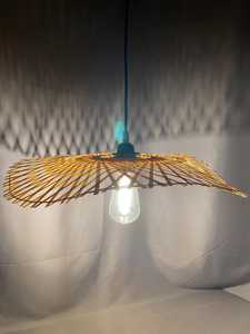 Handmade Bamboo Spiderweb Pendant <b>Light</b> Boho Woven Hanging Lamp Home Decor Natural Rattan Supplier Manufacturer - Product Image 2