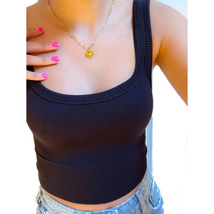 Débardeur à col carré de qualité supérieure en mélange de coton doux, fabrication OEM pour la mode boutique - Product Image 1
