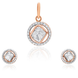 <b>Solid</b> 18K <b>Gold</b> CZ Diamond Charm <b>Pendant</b> for Women Luxury Party Wear Regular Size SGL Certified Elegant Fine Jewelry Gift - Product Image 4